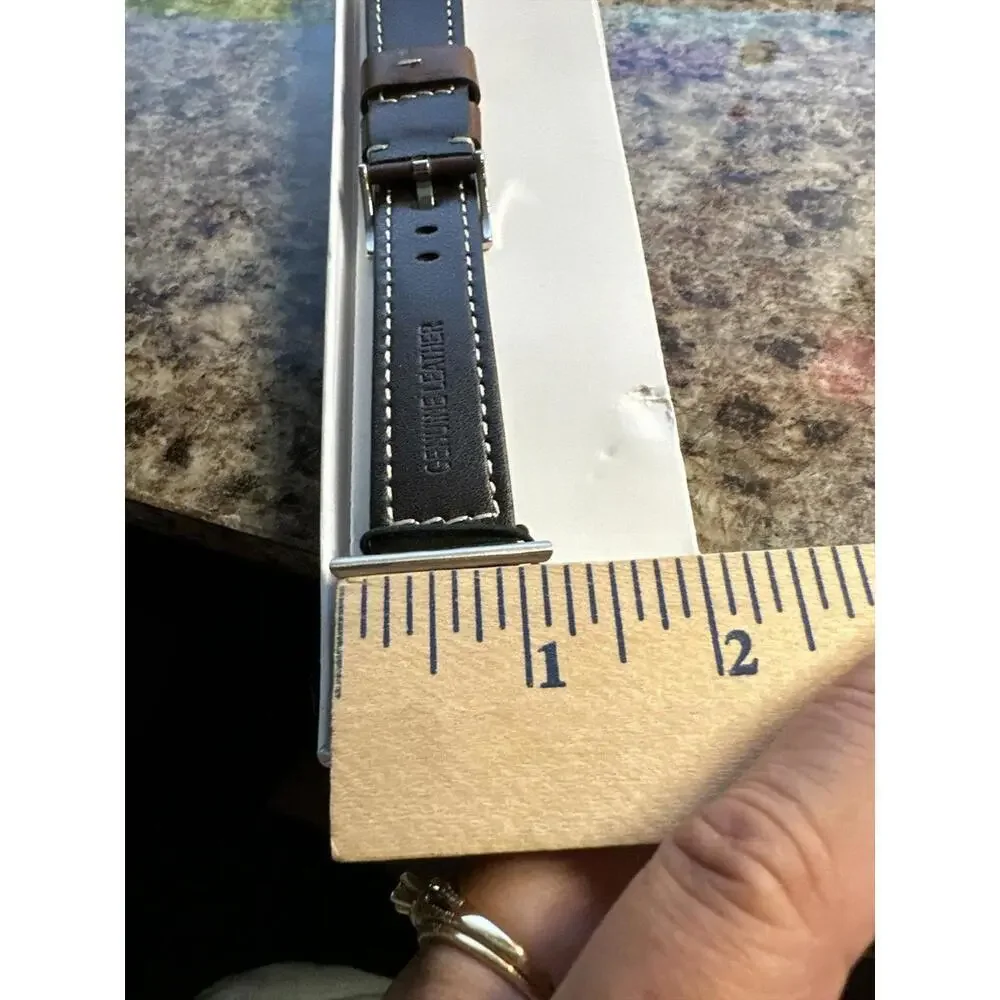 Geniuine dark brown Leather band